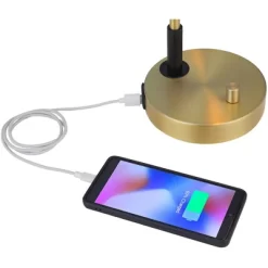 Possini Euro Design Possini Euro Kinzie Desk Lamp With Power Outlet And USB Ports Warm Gold -Light Up Deals Store GUEST d308751e 6065 4a55 8e77 aec5e9db9069