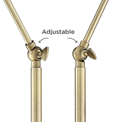 Possini Euro Design Sentry Modern Mid Century Desk Lamp 23" High Black Brass With USB Charging Port LED Adjustable Cone Shade For Bedroom Living Room 3 Possini Euro Design Sentry Modern Mid Century Desk Lamp 23" High Black Brass With USB Charging Port LED Adjustable Cone Shade For Bedroom Living Room - Image 3