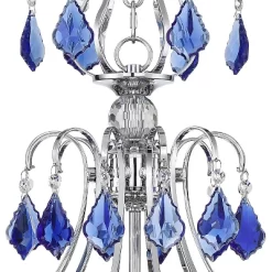 Vienna Full Spectrum Alpine Chrome Chandelier 26" Wide French Blue Crystal 6-Light Fixture For Dining Room House Foyer Kitchen Island Entryway Bedroom -Light Up Deals Store GUEST d3cfc60a f6a6 4e61 bb7d 16c415e05a81