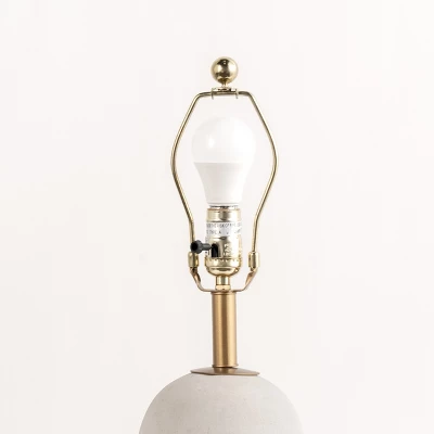 NuLOOM Monroe Concrete & Iron 25" Table Lamp Lighting - Brass 25" H X 14" W X 14" D 7 NuLOOM Monroe Concrete & Iron 25" Table Lamp Lighting - Brass 25" H X 14" W X 14" D - Image 7