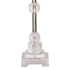 Glass Table Lamp With Drum Shade Silver - Olivia & May -Light Up Deals Store GUEST d61482fa 84e9 41e0 b6ab 3a499cd81cdf