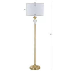 60" Evelyn Crystal/Metal Floor Lamp (Includes LED Light Bulb) Gold - JONATHAN Y -Light Up Deals Store GUEST d95ec87d 6607 4fed 9f96 c920dad8cbcb