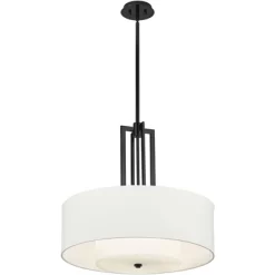 Possini Euro Design Sundry Semi Gloss Black Drum Pendant Chandelier 24" Wide Modern Double Shade 4-Light Fixture For Dining Room Foyer Kitchen Island 14 Possini Euro Design Sundry Semi Gloss Black Drum Pendant Chandelier 24" Wide Modern Double Shade 4-Light Fixture For Dining Room Foyer Kitchen Island -Light Up Deals Store GUEST da99c9fc c10a 4ef4 b3b2 ecf5266ef760