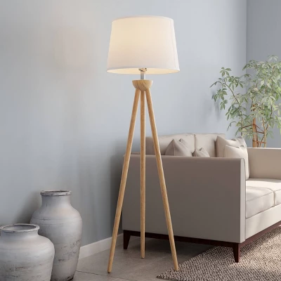 Tripod Floor Lamp (Includes LED Light Bulb) - Modern Wood 1 Tripod Floor Lamp (Includes LED Light Bulb) - Modern Wood