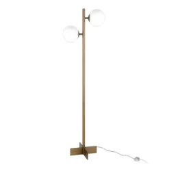 70.5' Floor Lamp With Milk Glass Orb Shade In Gold - Henn&Hart -Light Up Deals Store GUEST dfa3aab9 0d07 445d b03f 54af1695614f