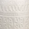 Frieze Ceramic Table Lamp With Drum Shade White - Splendor Home