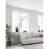 Sonic Arc Floor Lamp With Smart Switch Silver (Includes LED Light Bulb) - Adesso