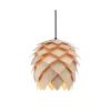 11.75" Simon Pinecone Wood Pendant (Includes Energy Efficient Light Bulb) Brown - JONATHAN Y