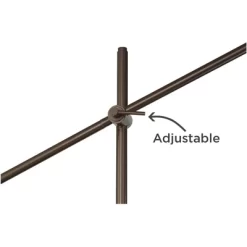 Possini Euro Design Modern Floor Lamp With USB Port 62 1/2" Tall Oil Rubbed Bronze Boom Arm Brown Drum Shade For Living Room House -Light Up Deals Store GUEST e66ed521 5fd8 4f19 a50b 71e359f47c9c