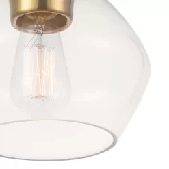 Harrow 1-Light Semi-Flush Mount Ceiling Lighting With Clear Glass Shade - Globe Electric -Light Up Deals Store GUEST e7302558 24e2 46f7 8b46 8e15fe5bd047