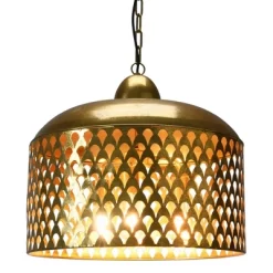 20.25" X 18.5" Metal Pendant Lamp Gold Finish - Storied Home -Light Up Deals Store GUEST e7724abd e363 4943 9bf0 e7d954b4055f