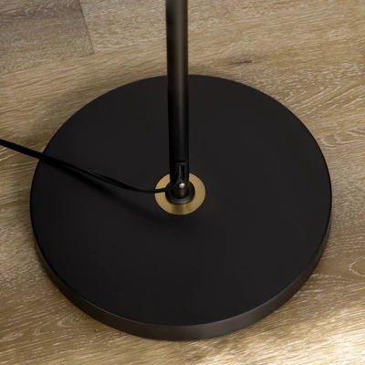 HOMCOM Adjustable Floor Lamps For Living Room, Standing Lamp For Bedroom With Balance Arm, Adjustable Head And Height, Black And Gold Lamp 5 HOMCOM Adjustable Floor Lamps For Living Room, Standing Lamp For Bedroom With Balance Arm, Adjustable Head And Height, Black And Gold Lamp - Image 5