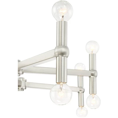 Possini Euro Design Marya Brushed Nickel Chandelier 32" Wide Modern 24-Light Fixture For Dining Room House Foyer Kitchen Island Entryway Bedroom Home 2 Possini Euro Design Marya Brushed Nickel Chandelier 32" Wide Modern 24-Light Fixture For Dining Room House Foyer Kitchen Island Entryway Bedroom Home - Image 2