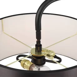 Possini Euro Design Raven Modern 66" Tall Chairside Arc Table Lamp Matte Black Metal Fabric Drum Shade For Living Room Reading Bedroom -Light Up Deals Store GUEST eb73aded 6f9b 4867 98f9 72c46973dbb1