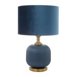 Fabric Table Lamp With Drum Shade Blue - Olivia & May -Light Up Deals Store GUEST ed6cd2a1 96f3 4d0a 9f28 44ac9a1dd518