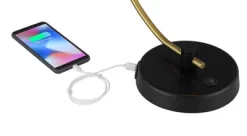 Possini Euro Design Modern Mid Century Desk Lamp 28 1/2" Tall Warm Gold Black With Dual USB Charging Ports For Bedroom Living Room Office Reading Home -Light Up Deals Store GUEST ee822b21 e909 4710 a79e 6b9be7bfdb3e