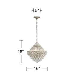 Vienna Full Spectrum Wallingford Antique Brass Chandelier 16" Wide French Crystal Glass 6-Light Fixture For Dining Room House Kitchen Island Entryway -Light Up Deals Store GUEST f010628e 7a62 464b 94b7 1d259b581a4a