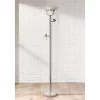360 Lighting 3 In 1 Modern Torchiere Floor Lamp With Side Lights 70" Tall Brushed Nickel White Glass Shades For Living Room Reading Bedroom House Home