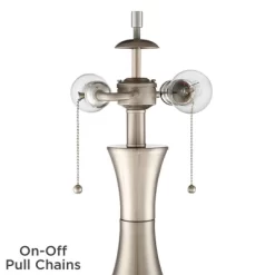 360 Lighting Simon Modern Accent Table Lamps Set Of 2 21" High Silver With USB Charging Port White Glass Dome Shade For Bedroom Living Room House Desk -Light Up Deals Store GUEST f0a6a726 2d99 4245 94ae edbceb984af2