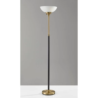 71" Bergen Collection Torchiere Black - Adesso 1 71" Bergen Collection Torchiere Black - Adesso