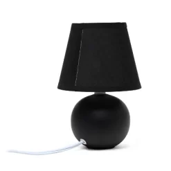 8.66" 2pk Petite Ceramic Orb Base Bedside Table Lamps With Matching Tapered Drum Shade Black - Creekwood Home -Light Up Deals Store GUEST f19c5dc1 fa3e 4f43 8e54 53e81addc00c