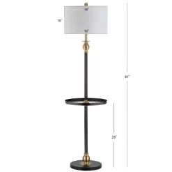 61" Metal Evans End Table Floor Lamp (Includes LED Light Bulb) Black - JONATHAN Y -Light Up Deals Store GUEST f24710ef d2a5 469d bd1c 4b40c2d32817