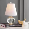 16" Crystal Ball/Metal Goddard Table Lamp (Includes LED Light Bulb) Clear - JONATHAN Y