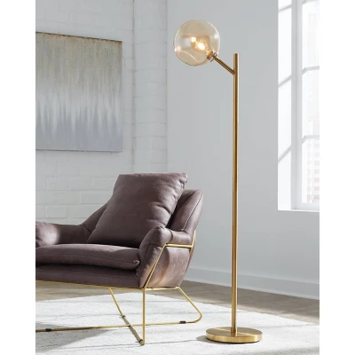 Abanson Floor Lamp Amber/Gold - Signature Design By Ashley 1 Abanson Floor Lamp Amber/Gold - Signature Design By Ashley