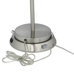 360 Lighting Reiner Modern Accent Table Lamp 23" High Blue Green Glass Nickel With USB And AC Power Outlet In Base Off White Drum Shade For Home Desk 8 360 Lighting Reiner Modern Accent Table Lamp 23" High Blue Green Glass Nickel With USB And AC Power Outlet In Base Off White Drum Shade For Home Desk -Light Up Deals Store GUEST f485576e a842 4878 9a51 a5ea7ce04759 1