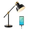 18.5" Allegra Farmhouse Adjustable Cantilever Task Lamp With USB Charging Port (Includes LED Light Bulb) - JONATHAN Y