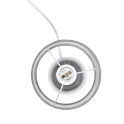 10.04" Traditional Ceramic Thimble Base Bedside Table Desk Lamp With Matching Fabric Shade Gray - Simple Designs -Light Up Deals Store GUEST f6210aa0 6b5a 4fe9 8677 2445f453c5e2