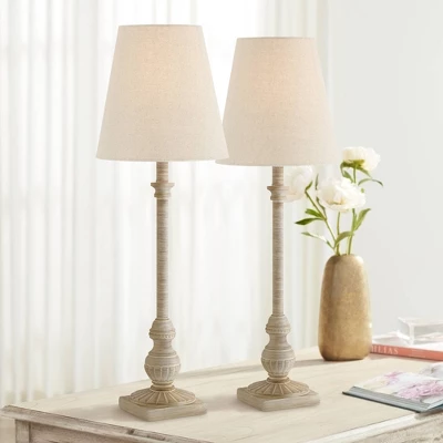 Regency Hill Loreno Traditional Buffet Table Lamps 24" High Set Of 2 Whitewashed Oatmeal Linen Drum Shade For Bedroom Living Nightstand Family Room 1 Regency Hill Loreno Traditional Buffet Table Lamps 24" High Set Of 2 Whitewashed Oatmeal Linen Drum Shade For Bedroom Living Nightstand Family Room