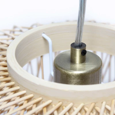 Circular Rattan Pendant Light Beige - Lalia Home 4 Circular Rattan Pendant Light Beige - Lalia Home - Image 4